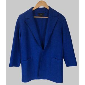 J.Crew Coat in Boiled Wool Womens PXS Royal Blue Preppy